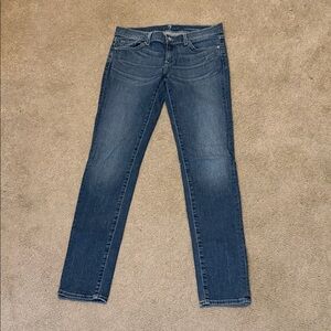 7 For All Mankind Dark Blue Skinny Jeans